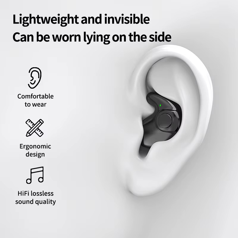 VIKEFON Bluetooth 5.3 Mini-Headset mit Geräuschunterdrückung und wasserdichter Technologie in Schwarz oder Weiß - Bild 3