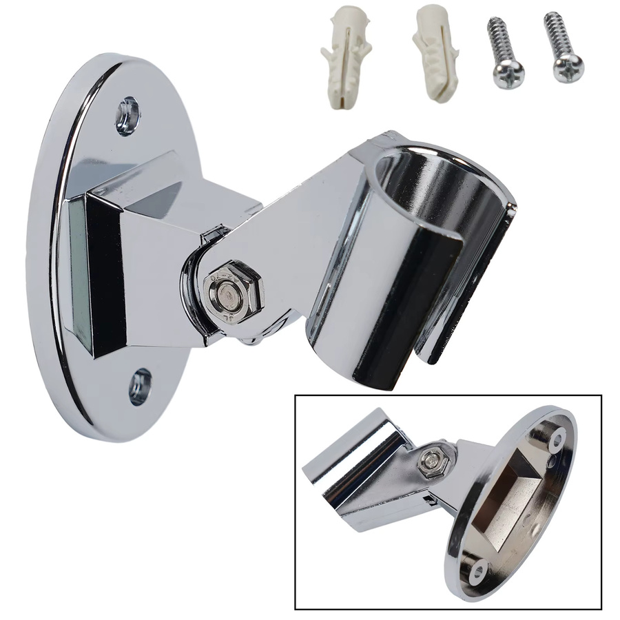 VIBRATITE Wand-Duschkopfhalterung aus ABS in Chrom, verstellbare Halterung für Handbrausen zur Wandmontage - Bild 3