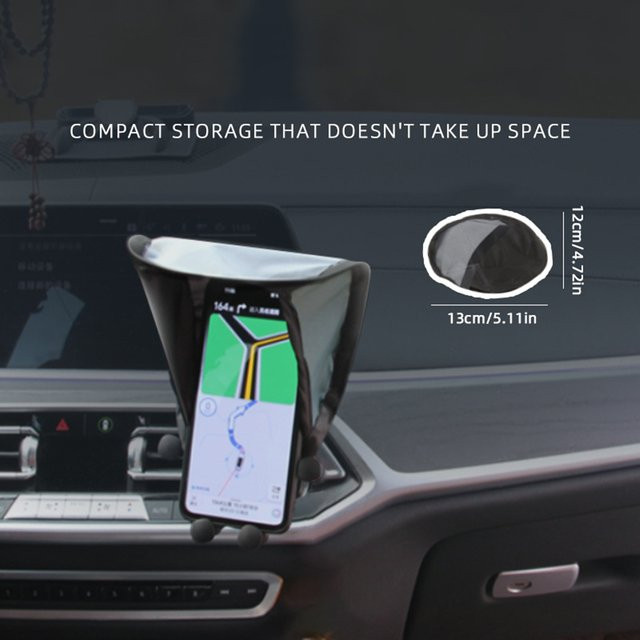NIGHTKIST Handy-Sonnenschirm als Sonnenschutz für dein Smartphone im Auto oder Motorrad, Farben: Silber und Schwarz - Bild 1