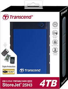 Transcend StoreJet 25H3 Externe Festplatte 4 TB USB-A 2.5 Zoll Blau TS4TSJ25H3B - Bild 2