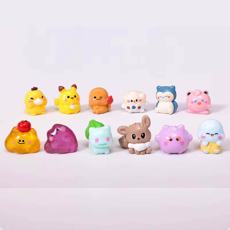 Bandai Pokémon Anime-Figuren, 12-teiliges Set, leuchtend, bunt/mehrfarbig - Bild 2