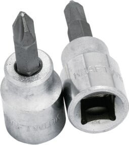 Kraftwerk Phillips-Bit-Stecknuss Nr. 2 3/8 Zoll in Silber - Bild 1