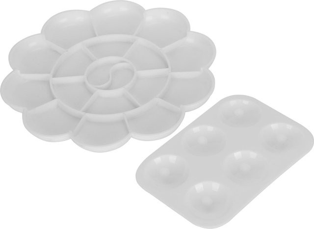 GoolRC Farbpalette aus Kunststoff für Kinder, 2 Stück, Weiß - Bild 1