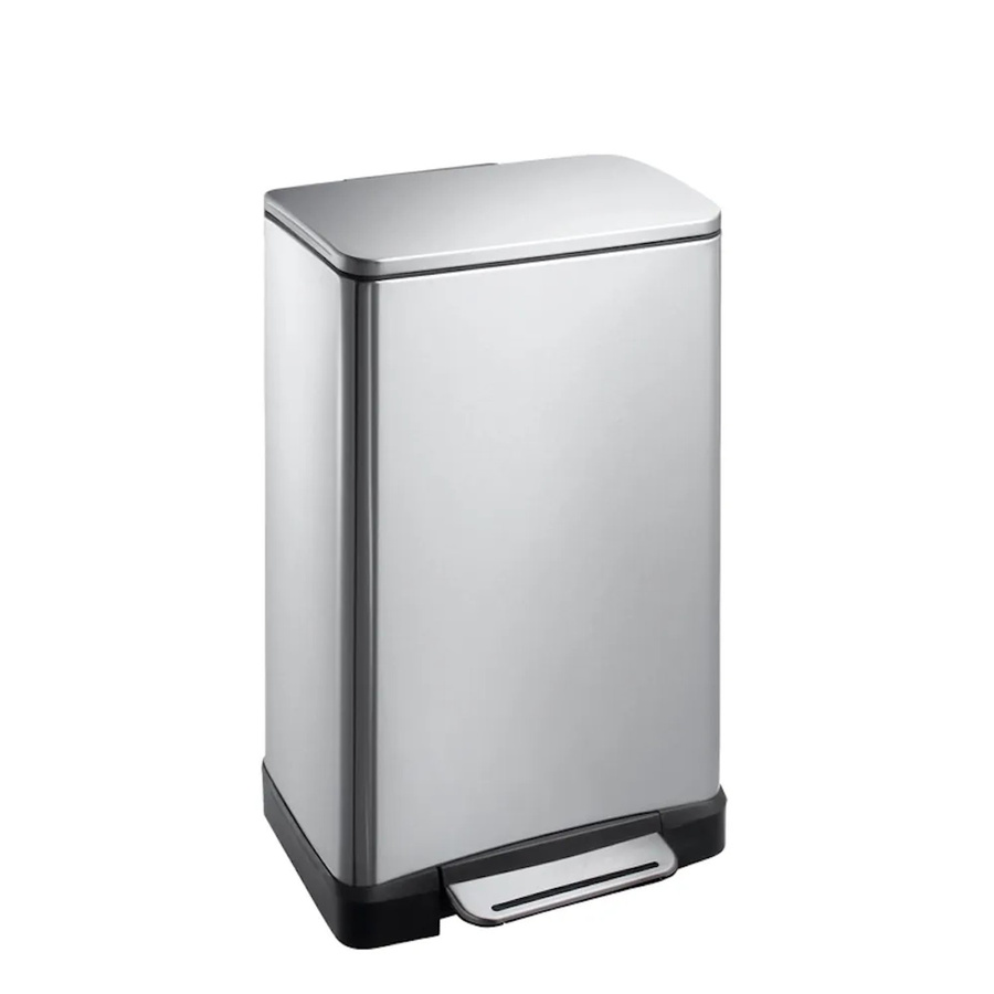 PROREGAL Treteimer Edelstahl Silber mit extra breitem Pedal, 30 Liter, H x B x T: 62,5 x 63 x 32 cm - Bild 2