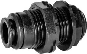 Riegler Schottverschraubung aus POM in Schwarz für Schlauch-Außen-Ø 8 mm mit G 1/2 Anschluss - Bild 1