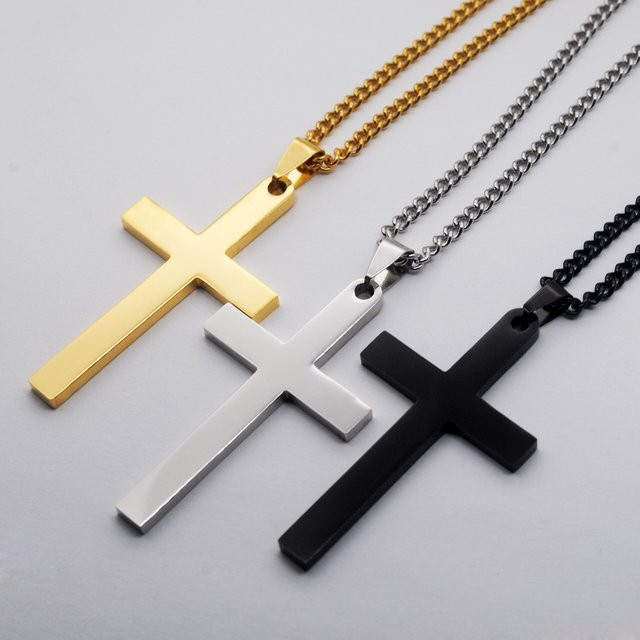 HNSP Kreuz-Anhänger Edelstahl, Unisex - Bild 1