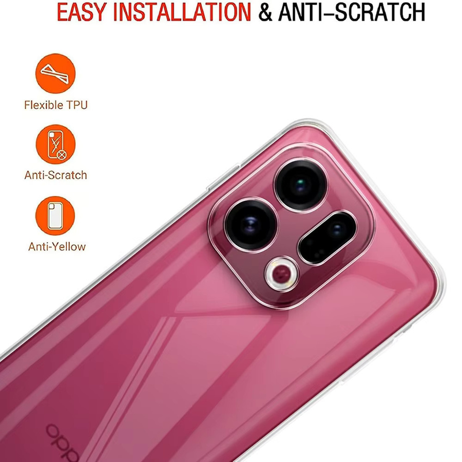 Ultra dünne transparente Silikon Schutzhülle für Oppo Find X9 X9+ X8 X8S X7 X6 X5 Pro stoßfest und weich - Bild 2