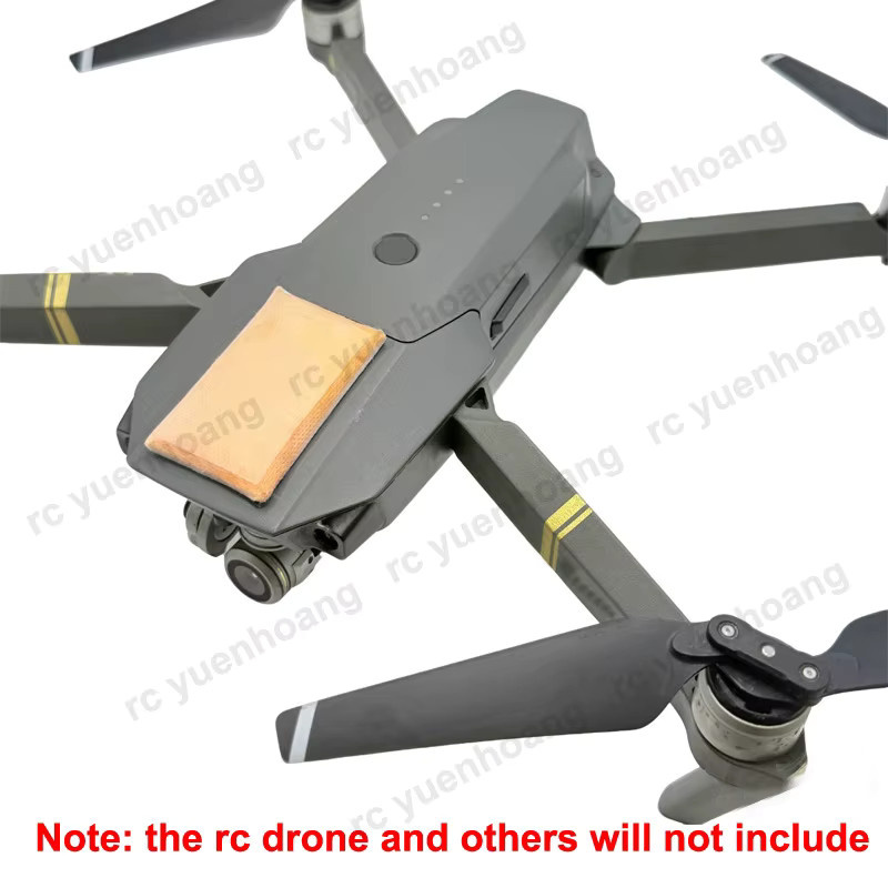 DJI Air und Mavic RC Drohnen Rettungsausrüstung: Aufblasbarer Airbag Schutz Aufkleber in Orange - Bild 5