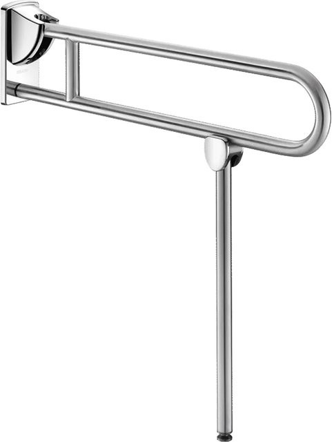 Delabie Stützklappgriff mit Fuß in Edelstahl UltraSatin, Farbe Silber, Durchmesser: 32 mm, Länge: 850 mm - Bild 1