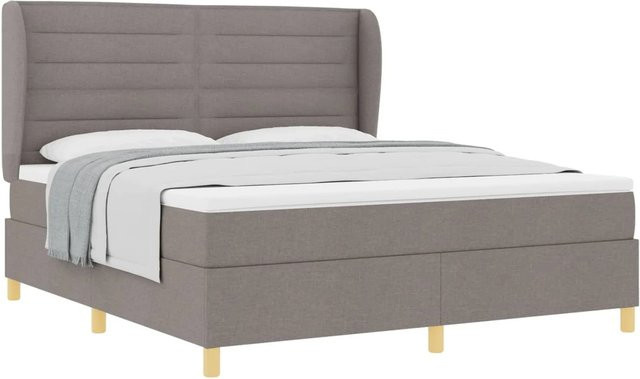 vidaXL Boxspringbett mit Matratze in Taupe, B/T: 90 x 190 cm - Bild 1