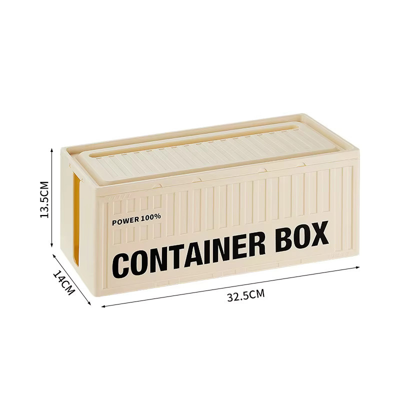 JETTING Container-Steckdosenleiste mit Staubdichter Aufbewahrungsbox für Kabelmanagement in Schwarz, B: 32,5 cm, H: 13,5 cm - Bild 2