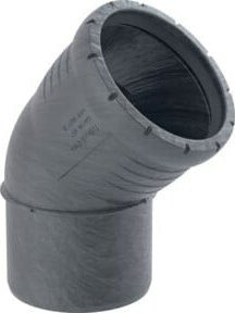 Geberit Bogen Silent Pro DN 100, 45 Grad, hochschalldämmend, grau - Bild 1