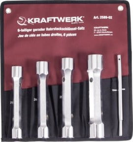 Kraftwerk Rohrsteckschlüsselsatz 6-tlg. in Silber mit Stift, 21-32 mm - Bild 1