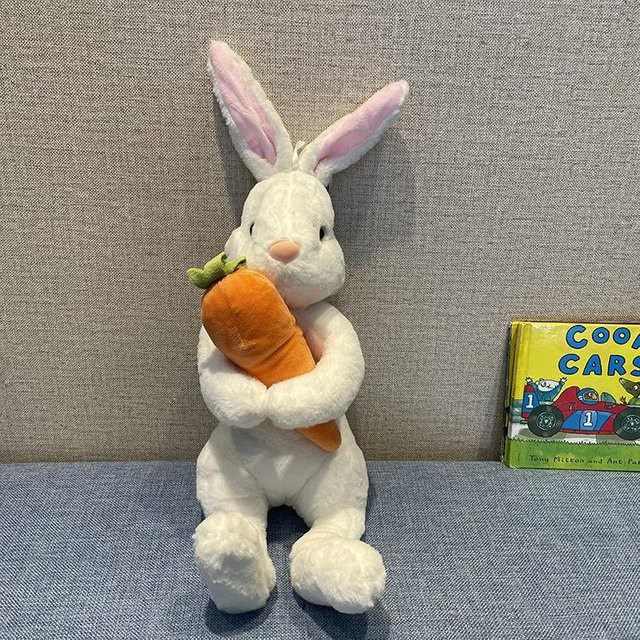 HMM Hase, Kaninchenpuppe, weiß, grau, 20 cm - Bild 1