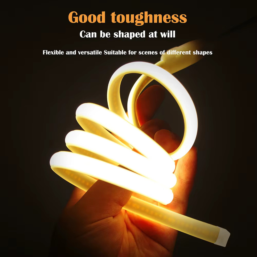 HEGEHE COB Neon LED Lichtleiste IP67 Wasserdicht Flexible Seilröhre Lampe für Zuhause und Schlafzimmer in 10 Farben - Bild 3