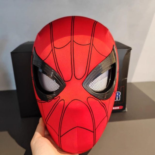 Marvel Venom Spider-Man Maske, leuchtend, blinkend, Schwarz, Rot - Bild 1