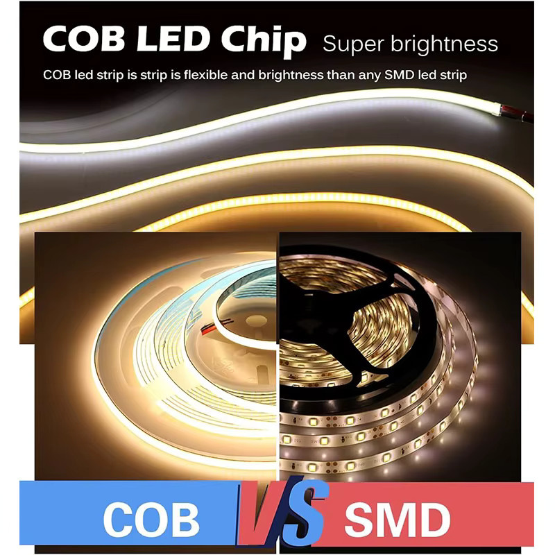 Mikenoon COB LED-Streifenlicht mit USB-Anschluss und Schalter, selbstklebendes flexibles Silikon-LED-Band in Warmweiß für Küchenschrank, Möbel und Schlafzimmer - Bild 3