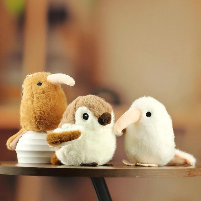 Linyi toy Vogel Plüschtier Spatz Puppe, Plüsch Schlüsselanhänger, 2-teiliges Set - Bild 1