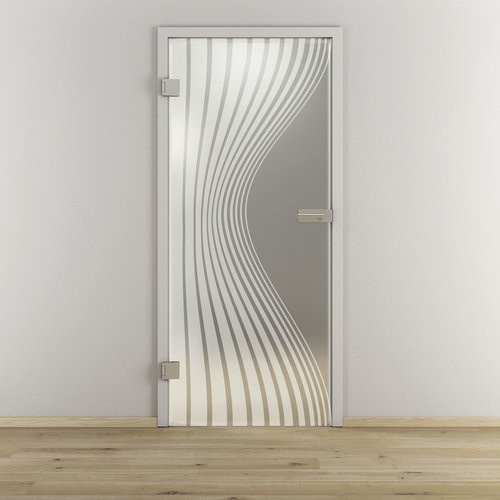 NOVADOORS Glasdrehtür NOVA 543 modern matt transparent Höhe: 197,2 cm, Breite: 95,9 cm - Bild 1