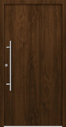 Splendoor Sicherheitshaustür PATRAS Prime RC2 aus Aluminium in Nussbaum Braun, B: 110 cm, H: 210 cm, T: 7 cm - Bild 1