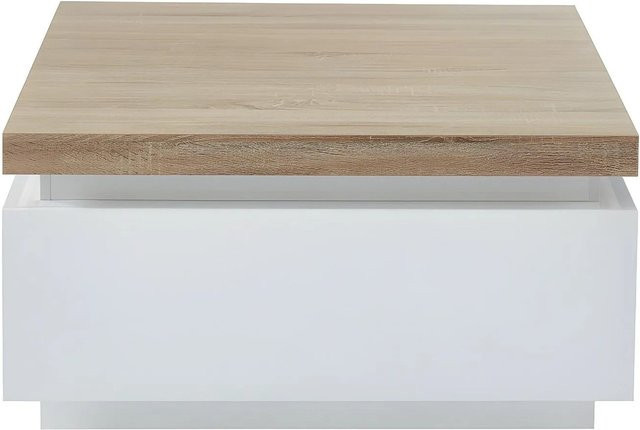 Couchtisch Halo von Vente-unique in Eiche und Weiß, Breite: 90 cm - Bild 1