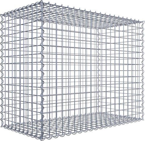 Gabiona Spiralgabione aus Stahl in Silberfarben, B/T/H: 100 x 50 x 80 cm - Bild 1