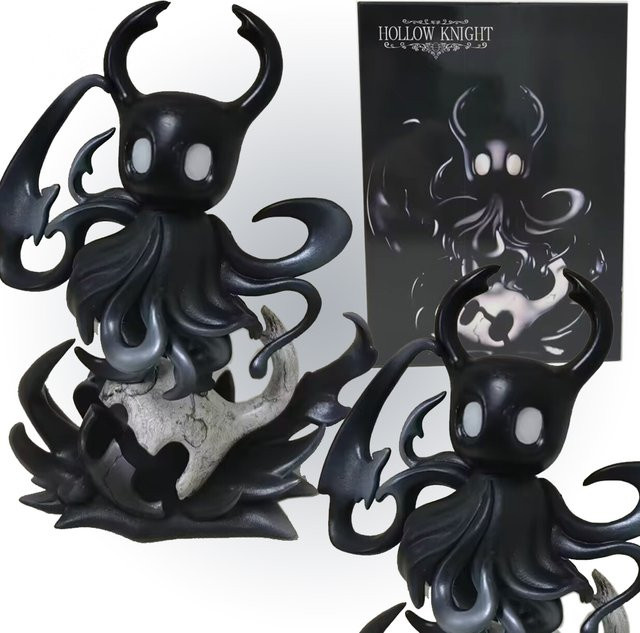 Bandai Anime Hollow Knight Shadow Knight Actionfigur in Schwarz, handgemachtes Sammlermodell - Bild 1