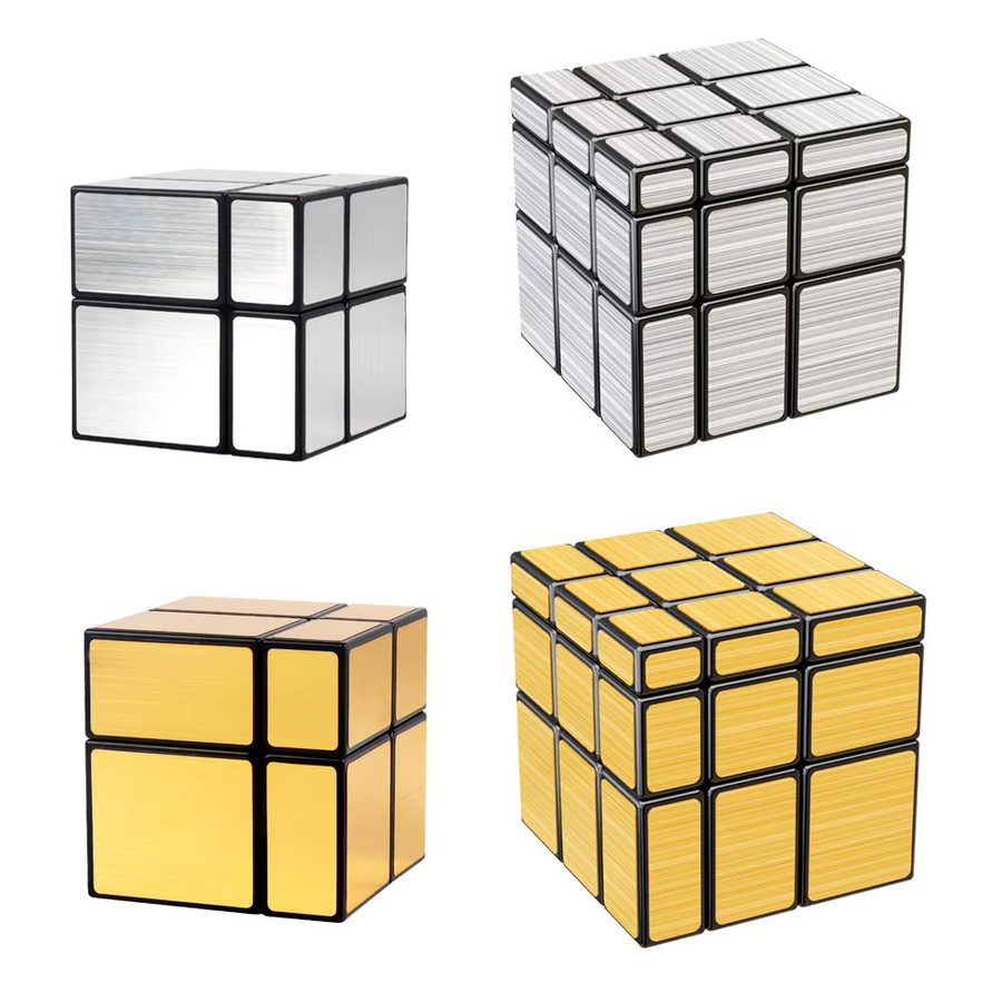 SENGSO Spiegel-Zauberwürfel, Puzzle, Gold Silber, Grau - Bild 1