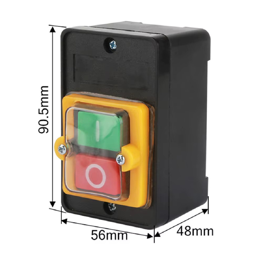 Wasserdichter Drucktastenschalter KAO5H Motor Ein-Aus-Start-Stop-Schalter 10A 220V 380V mit Flammenschutzabdeckung - Bild 6