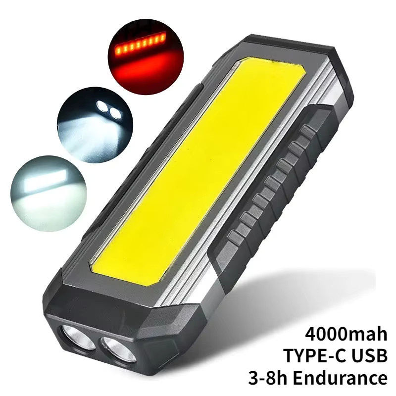 ESMARTER USB-aufladbare Campinglampe mit COB-LED, Magnetische Arbeitsleuchte und Laterne in Schwarz - Bild 2
