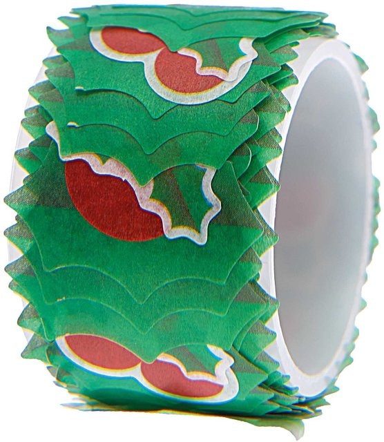 Rico Design Washi Sticker Ilex aus Reispapier, 200 Stück, Multicolor, Christmas - Bild 1