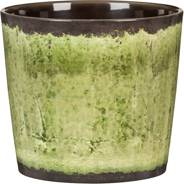 Scheurich Übertopf Blumentopf 870 Meadow Glaze in Grün, Keramik, Durchmesser: 15 cm, Höhe: 14 cm - Bild 1