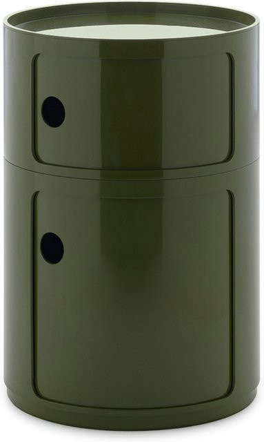 Kartell New Componibili Big 2 Elemente Aufbewahrungssystem aus Kunststoff in Grün - Bild 1