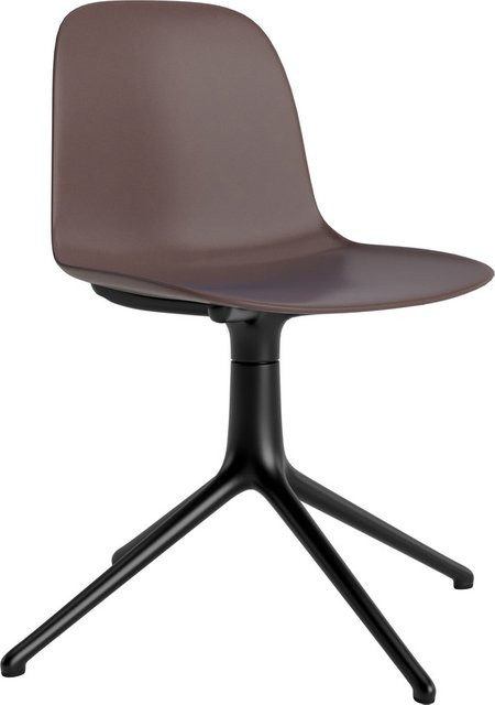 Normann Copenhagen Form Drehstuhl in Braun mit Aluminiumgestell - Bild 1