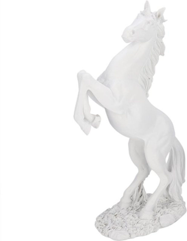 CosyHome Pferde-Skulptur im europäischen Stil aus Kunstharz, Dekoration in Weiß - Bild 1