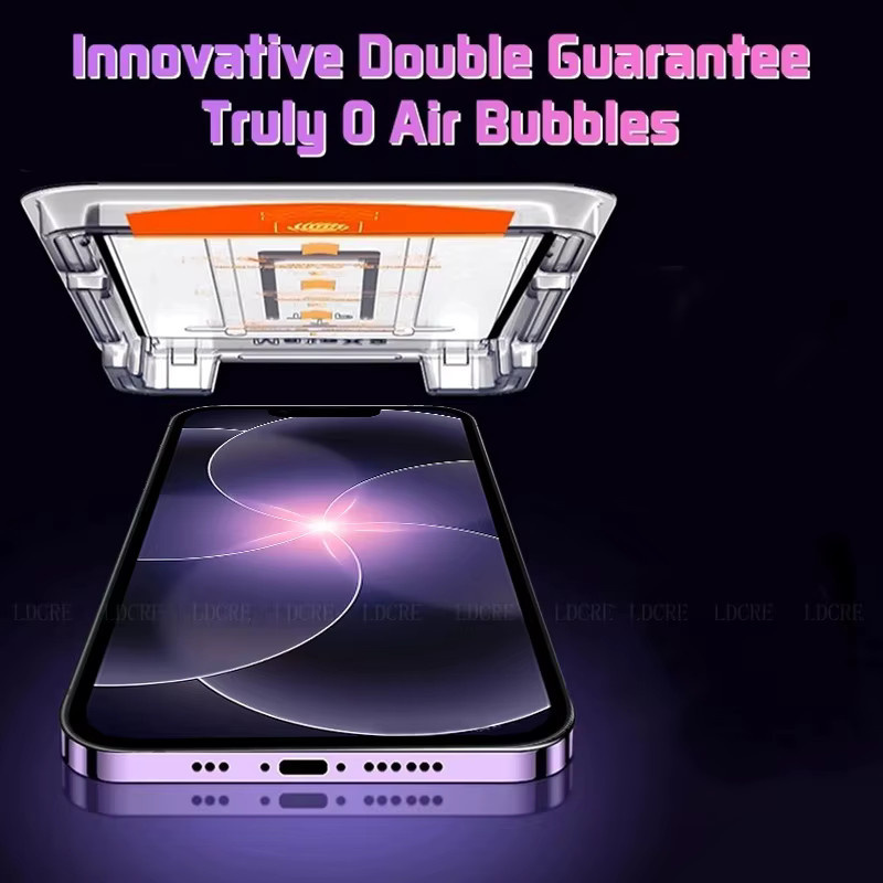 LDCRE Panzerglas Schutzfolie für iPhone 17e, transparent, 9H HD Vollflächiger Klebebildschirmschutz - Bild 2