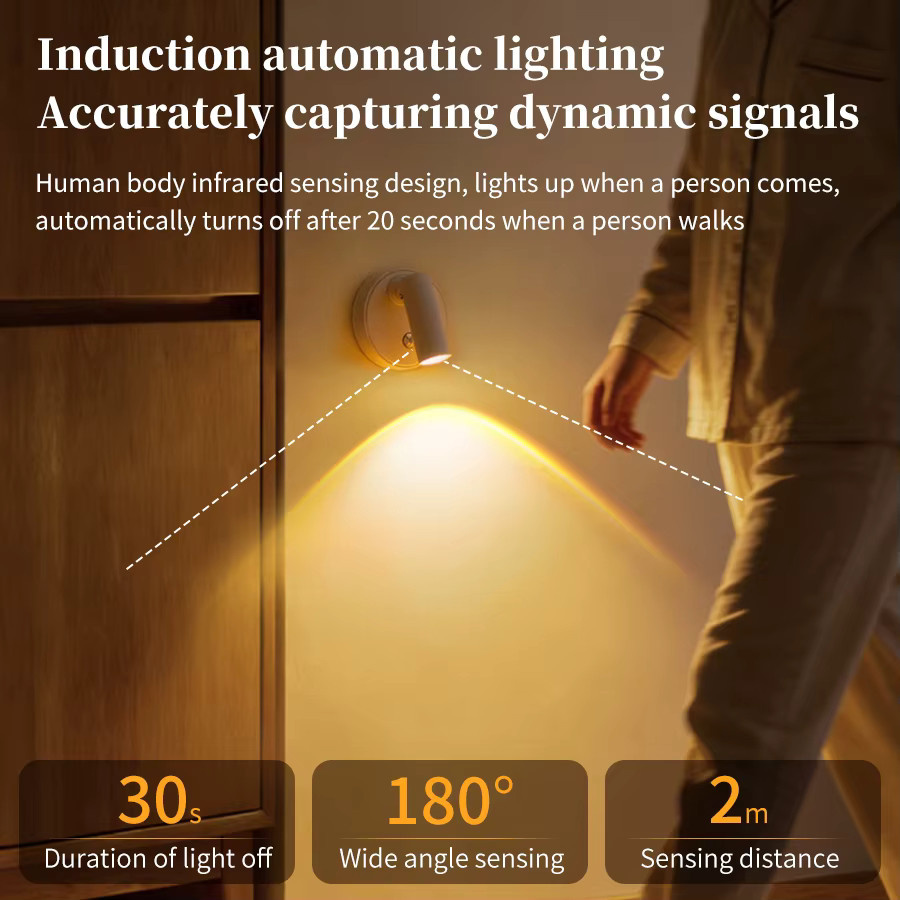 GGBEE LED-Wandleuchte mit RGB-Farben, magnetisch, wiederaufladbar via USB, dimmbar per Touch oder Fernbedienung, moderne Nacht-Ambientelampe in Multicolour - Bild 5