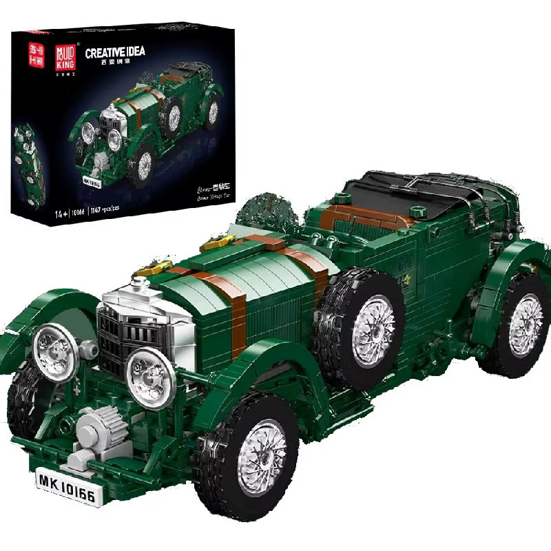 barweer Oldtimer-Bausteine, europäischer klassischer Rennwagen, Modellbausatz, 1.147 Teile, ab 14 Jahren - Bild 4