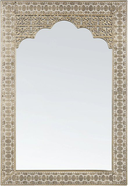 Beliani Wandspiegel PALI in Gold mit marokkanischem Design aus Metall und Glas, B/H: 60 x 91 cm - Bild 1