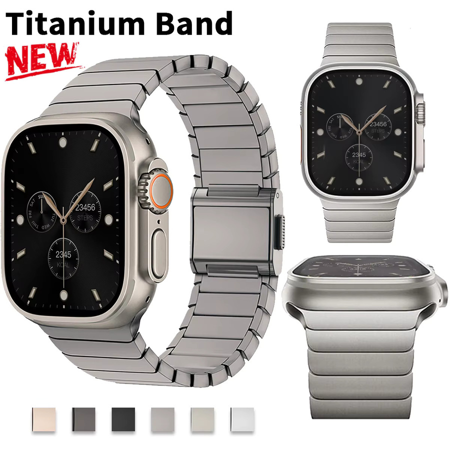 CAOWTAN Uhrenarmband Titan, Silber, Herren - Bild 2