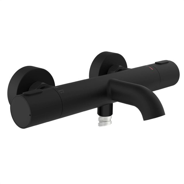 Schütte Thermostat Wannenfüllarmatur Los Angeles in Schwarz Matt mit Safety Stop - Bild 1
