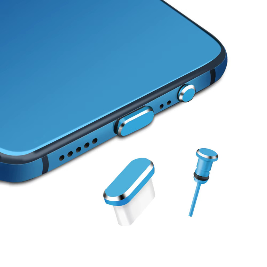 Staubschutzkappen aus Metall für USB-C und 3,5 mm Klinkenanschlüsse für iPhone, Samsung und Xiaomi - Bild 3