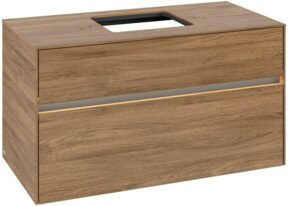 V&B Waschtischunterschrank Collaro mit Waschtisch und LED-Beleuchtung, B/T/H: 100 x 54,8 x 50 cm - Bild 1