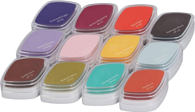 Igeteck Stempelkissen 12 Farben Bunt / Mehrfarbig - Bild 1