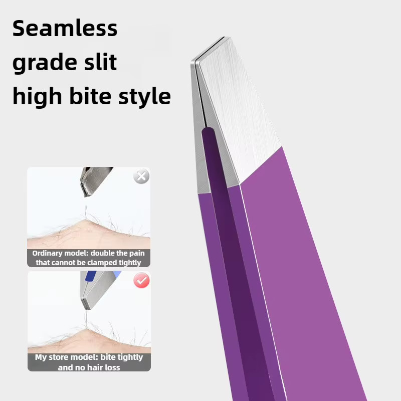 Ouriner Augenbrauenpinzette, 4 Stück, Edelstahl, Purple, Unisex - Bild 2