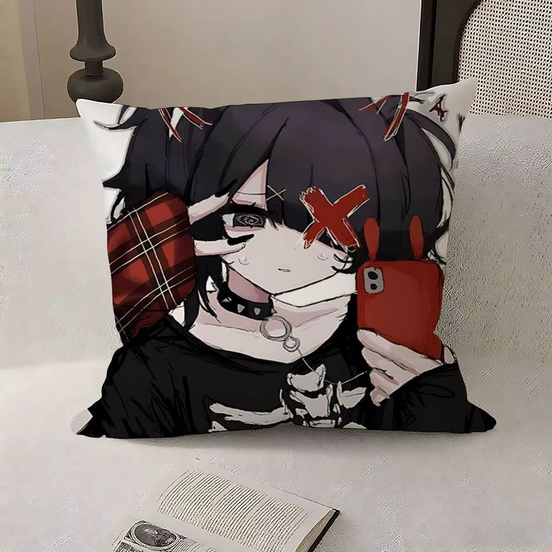 KAngel Ame-Chan Kissenbezug aus weichem Plüschstoff mit doppelseitigem Druck, quadratisch, B/B/B: 40 x 40 x 40 cm, mehrfarbig - Bild 4