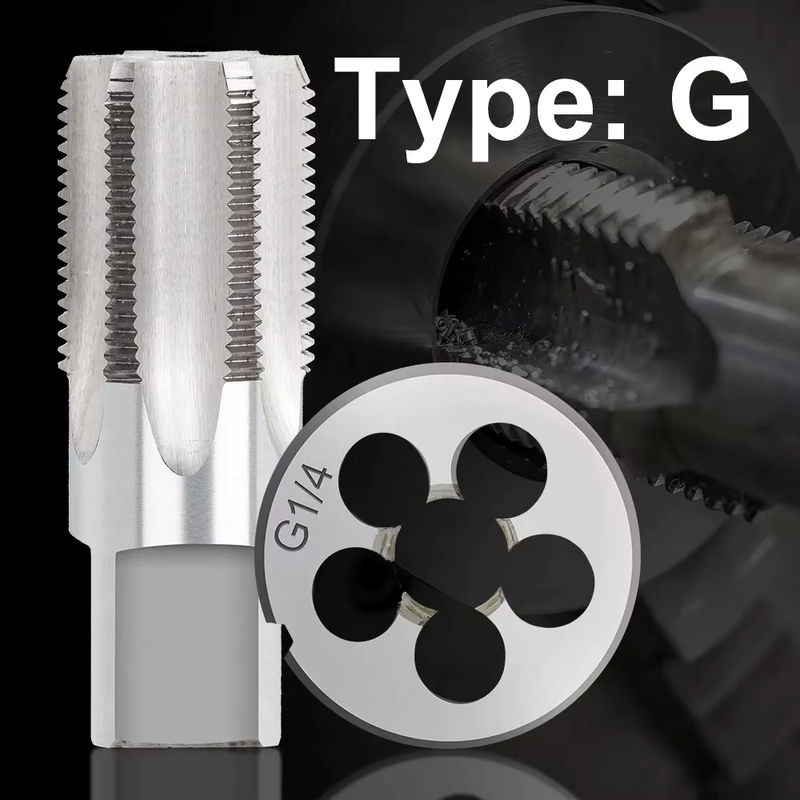 Xcan Gewindebohrer Set aus legiertem Stahl für NPT Rohrgewinde, Farbe: Silber - Bild 2
