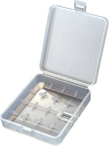 Soshine SBC-017 Batteriebox für 4x 18650 Akkus, transparent, L x B x H: 84 x 74 x 23 mm - Bild 1