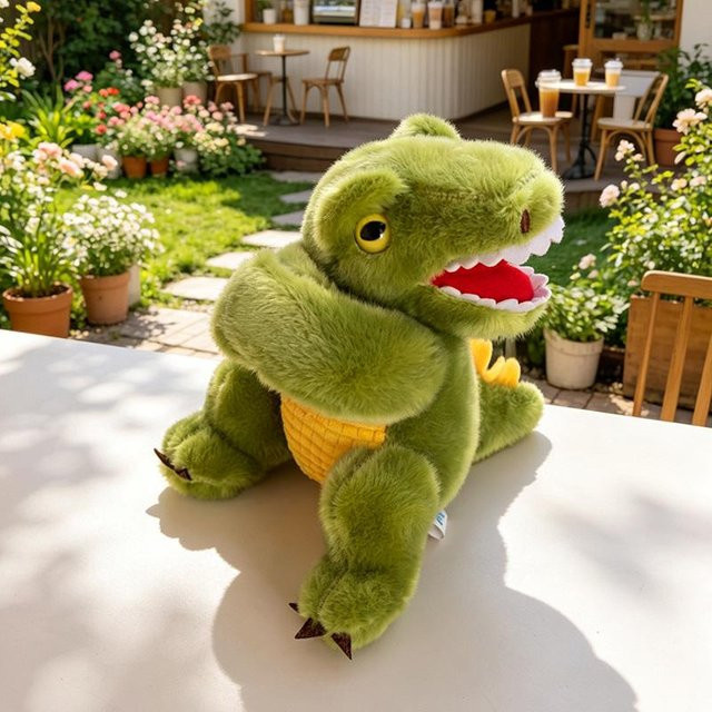 Yiran toy Dinosaurier, Weiche Plüschtiere, Grün, 23cm - Bild 1