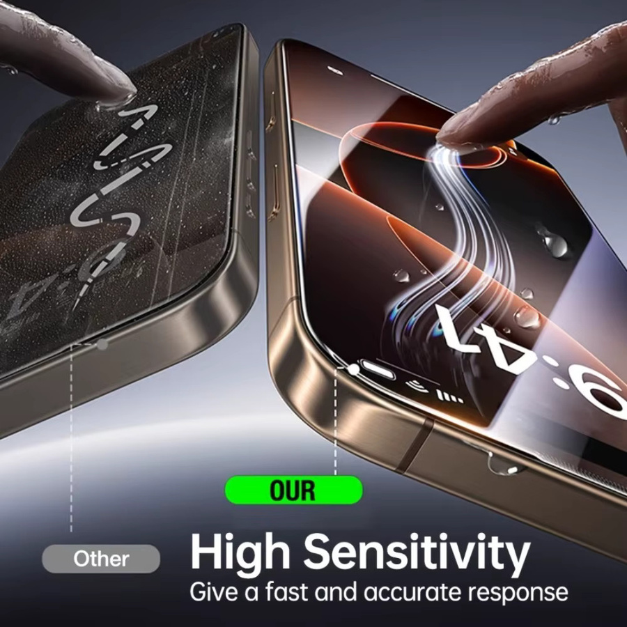 2 Stück DIXSG Displayschutzfolie aus gehärtetem Glas für iPhone 17 16 15 14 13 12 11 Pro Max Plus XR XS in Transparent - Bild 2
